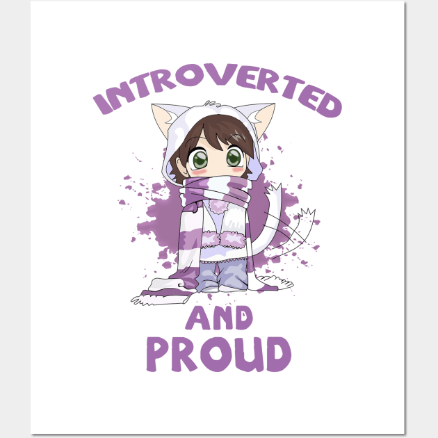 Funny Introvert Tshirt for Anime Chicks and geeks Tee Wall Art by kmpfanworks